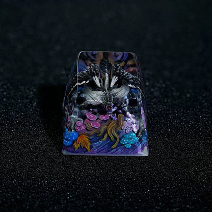 Monster Hunter, Nergigante, 1U crystal resin personalized keycaps, anime, gaming, cultural and creative peripheral products, mechanical keyboard decoration keycaps