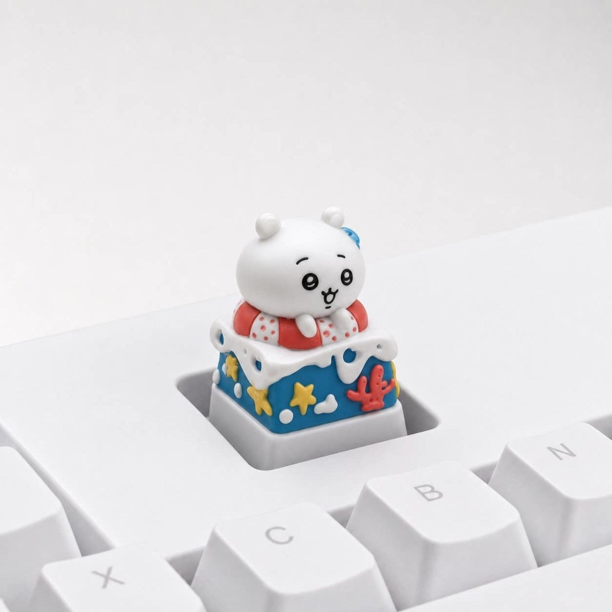 Chiikawa,multi-color resin molding, Handmade resin craftsman keycaps, mechanical keyboard decorative keycaps