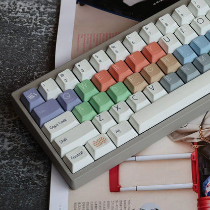 Morandi color scheme, PBT material Mechanical Keyboard Replacement Keycap Set, Compatible with 61/64/68/75/84/87/104 Key Mechanical Keyboard Keycap Set