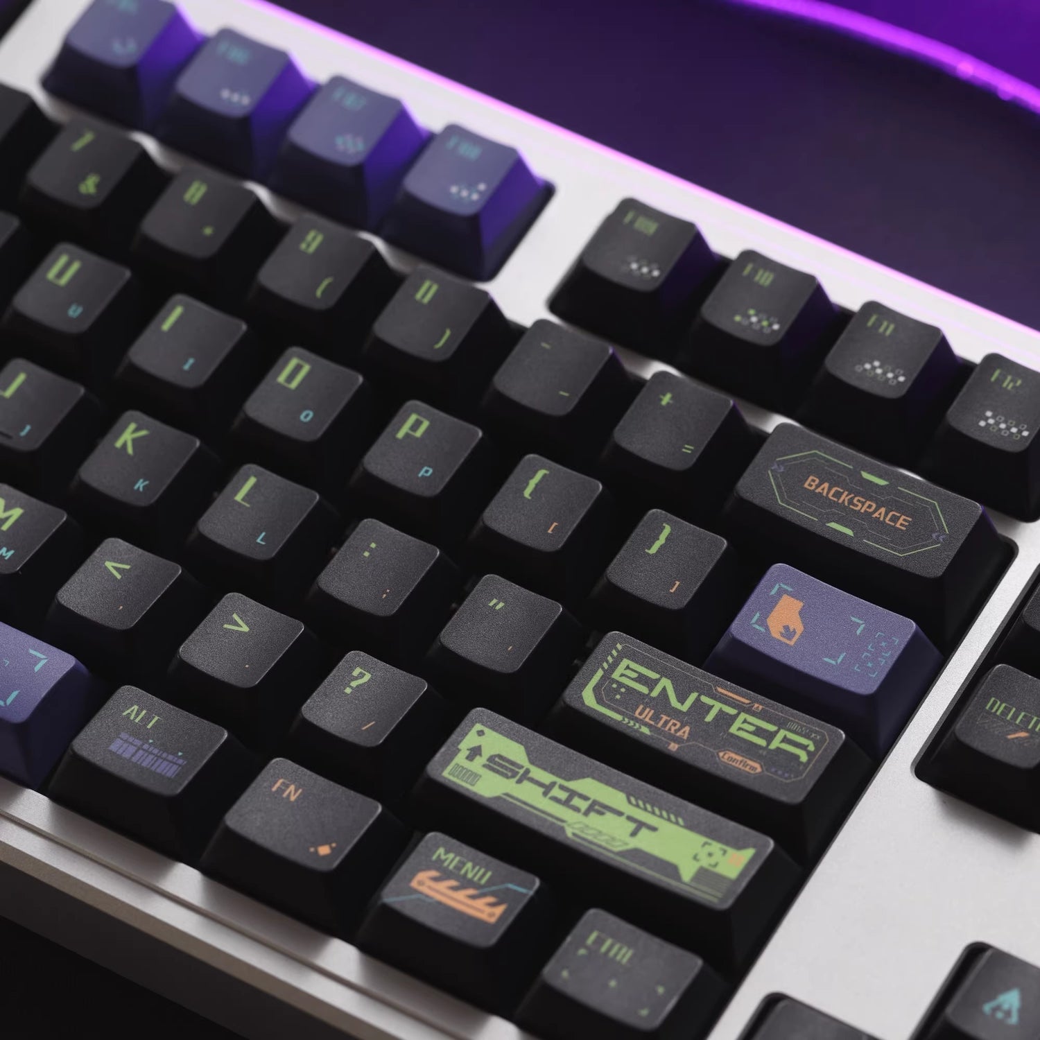 Cyberpunk Pulse Theme -137 Keys - Original High PBT Thermal Sublimation Mechanical Keyboard Custom Decorative Keycap Set
