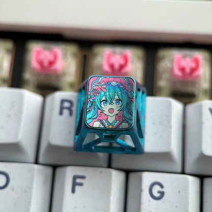 Titanium alloy 1U hollow titanium alloy personalized keycap collection, customizable, anime and game culture creative personalized keycaps. Mechanical keyboard decorative keycaps