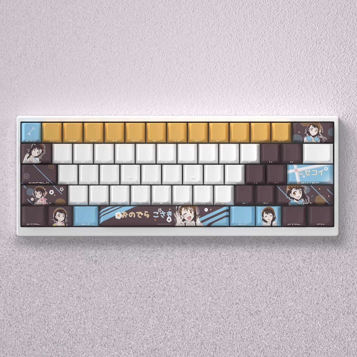 Nisekoi series, Onodera Kosaki theme, original high PBT material compatible MX switch mechanical keyboard, anime game theme set keycaps, mechanical keyboard replacement keycap set