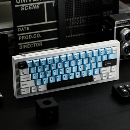 Cloud and Rain Theme Design Keycap Set, PBT Double Color Injection Molding  Personalized Keycap Set, Compatible with 61/64/68/75/84/87/104 Key Mechanical Keyboard