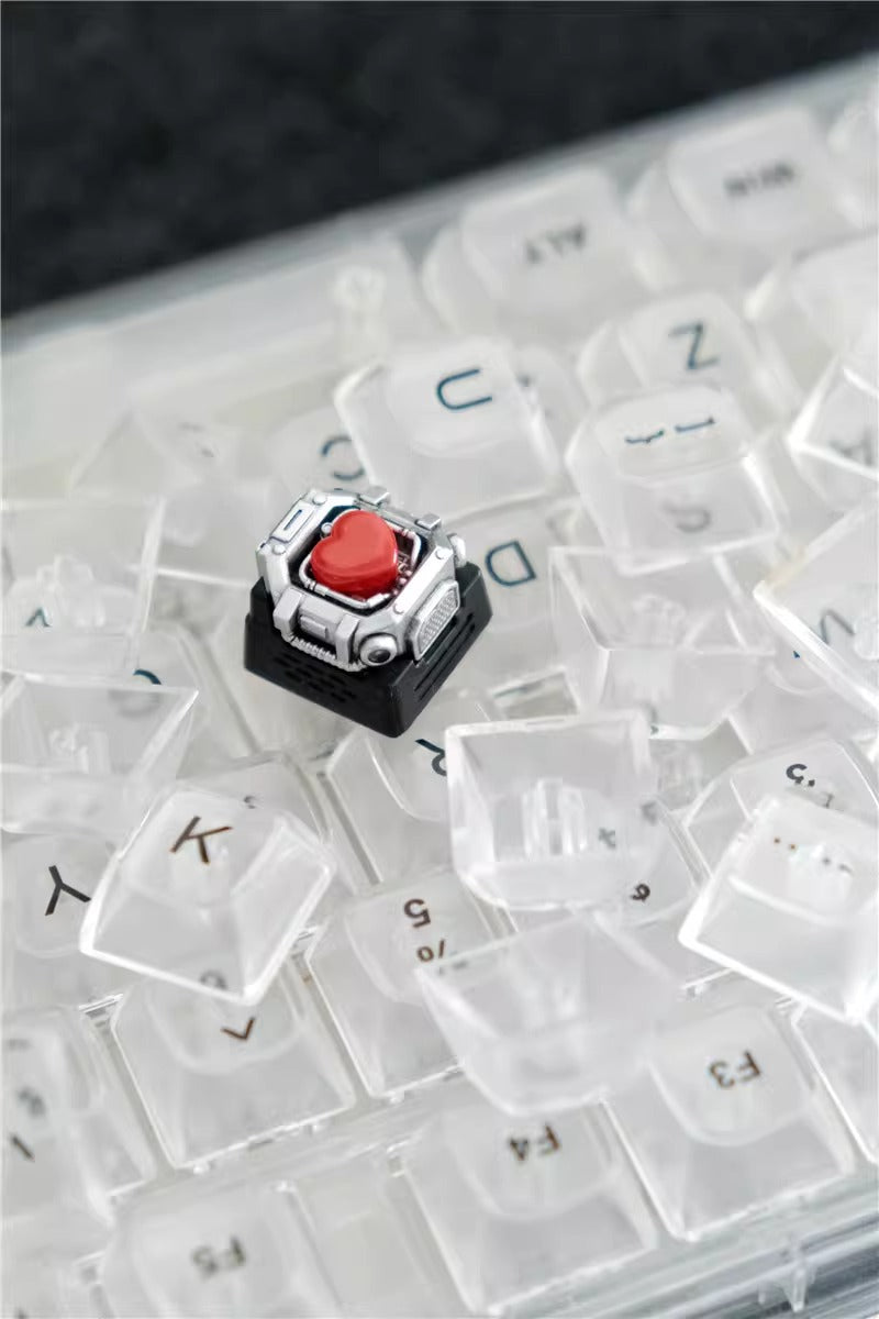 Space capsule themed design, personalized keycap, mechanical keyboard decoration, keycap resin coating, cute and cool mechanical style, mecha style keycap.