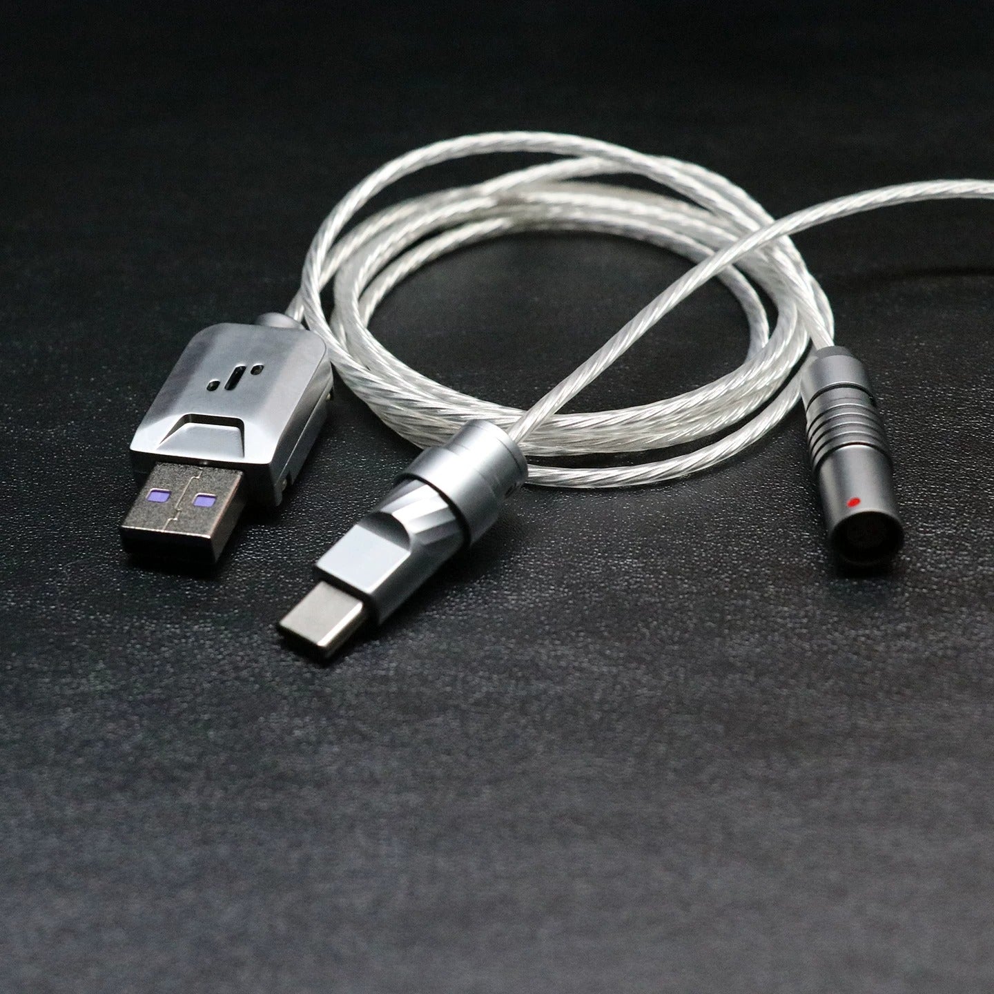 Fine silver flexible wire aviation plug wire, keyboard cable 8K keyboard custom data cable, Handmade data cable for mechanical keyboard, customized keyboard cable