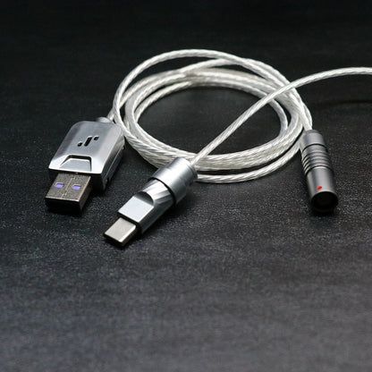 Fine silver flexible wire aviation plug wire, keyboard cable 8K keyboard custom data cable, Handmade data cable for mechanical keyboard, customized keyboard cable