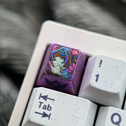 Zenless Zone Zero， Colorful version Angels of Delusion1U titanium alloy personalized keycaps, anime and game cultural creative keycaps, mechanical keycaps decorative keycaps