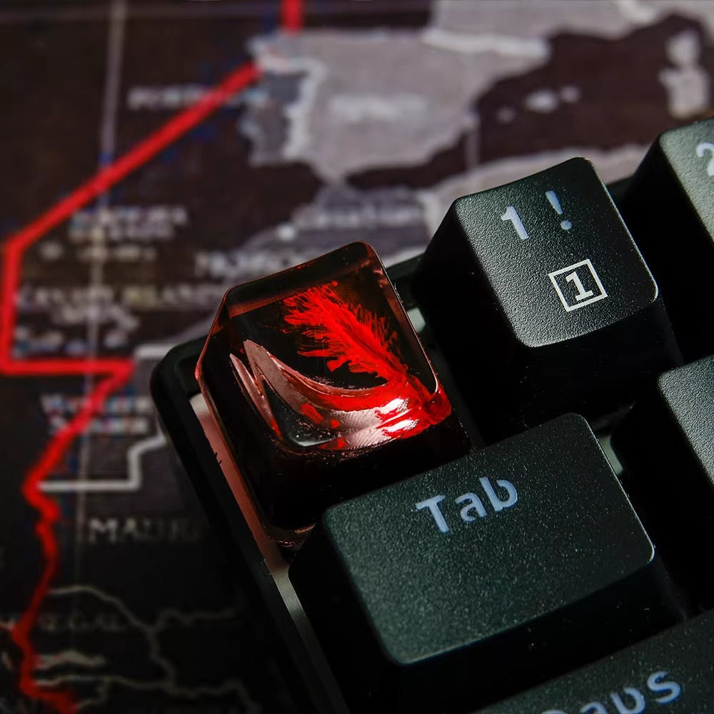 World of Warcraft series, warrior skill themed crystal resin artisankeycaps, game culture creative peripheral resin decorative keycaps