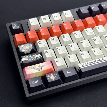 Ultraman Gaia PBT material personalized key cap set, animation game culture creative decoration key cap set, compatible with 61/64/68/75/84/87/104 key mechanical keyboard