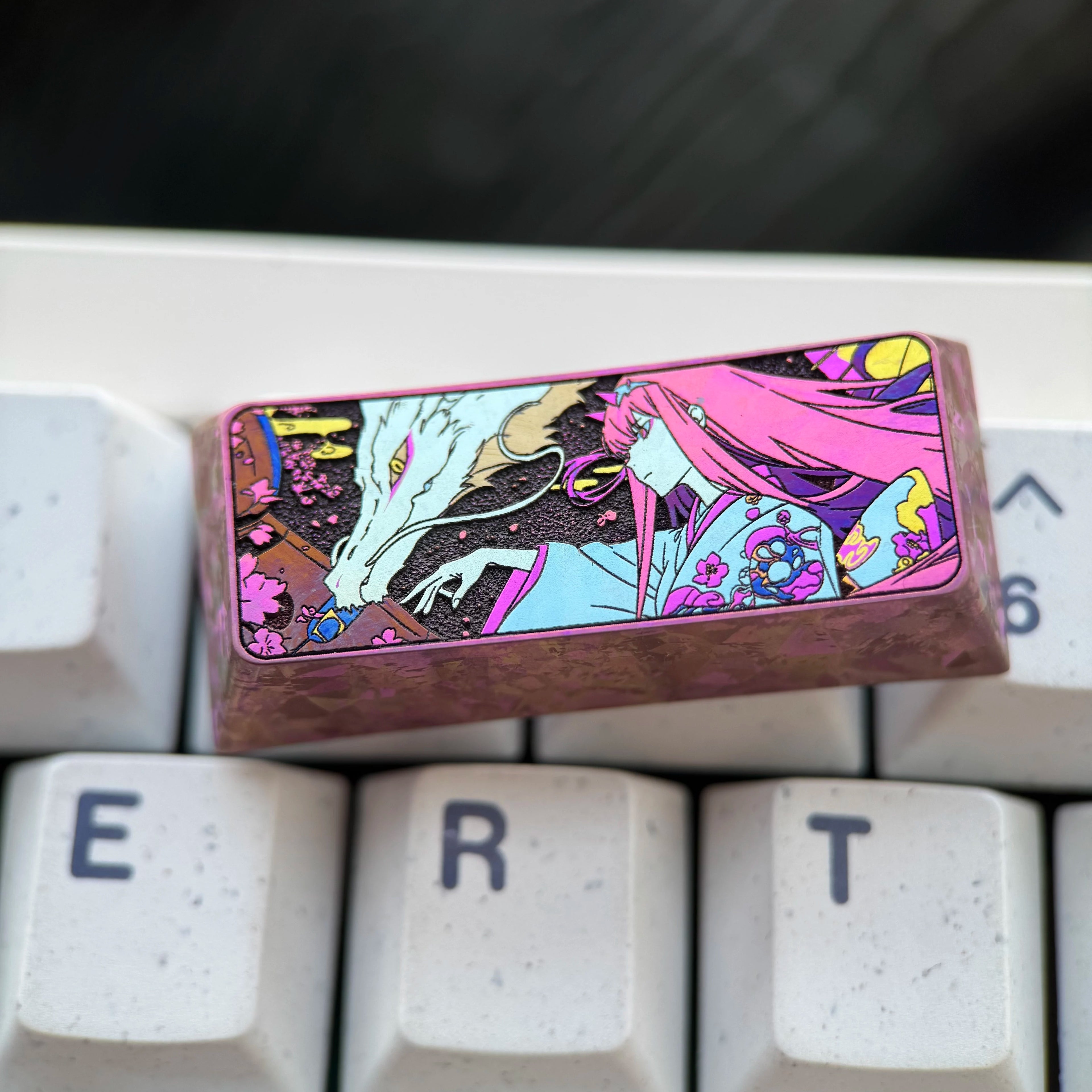 DARLING in the FRANXX  02， Titanium alloy personalized keycap set, anime and game culture creative metal carving decorative keycap set