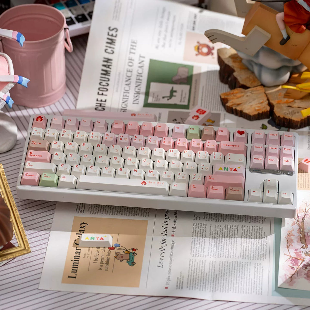 HomeRun - Baseball themed design, PBT material personalized keycaps, mechanical keyboard replacement keycap set, anime and game cultural and creative keycaps set, Compatible with 61/64/68/75/84/87/104 Key Mechanical Keyboard Keycap Set