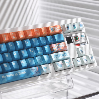 Lilo&amp;Stitch theme, Stitch PBT material, sublimation， Personalized keycap set, original factory height mechanical keyboard decorative keycap set