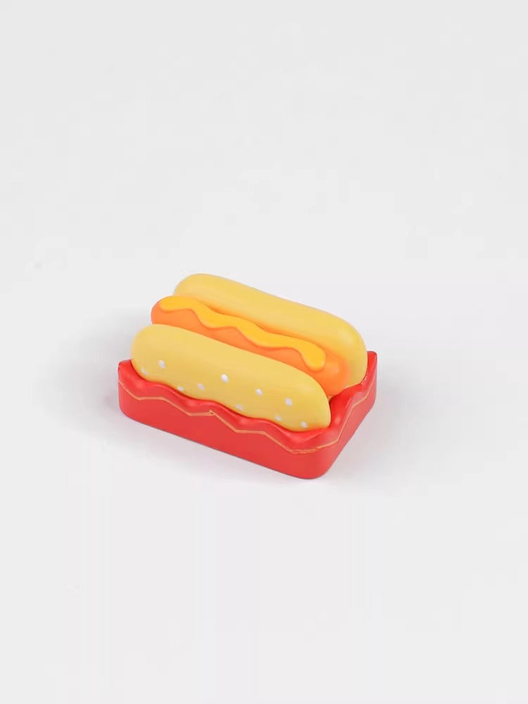 Cute hot dog resin material personalized keycaps, customized resin decorative keycaps, delicious food shaped decorative keycaps