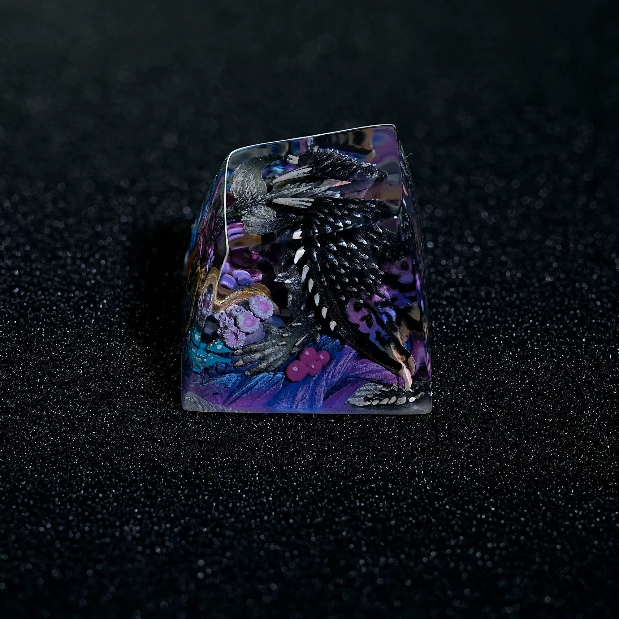 Monster Hunter, Nergigante, 1U crystal resin personalized keycaps, anime, gaming, cultural and creative peripheral products, mechanical keyboard decoration keycaps