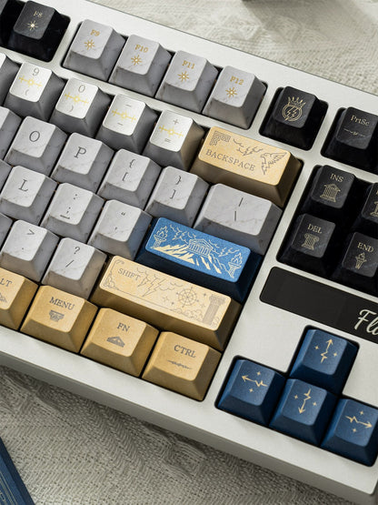 Thor Odinson/The God of Thunder  PBT material personalized keycap set, mechanical keyboard replacement decorative keycaps, Science fiction mythology themed keycaps compatible with 61/64/68/75/84/87/104 key mechanical keyboards
