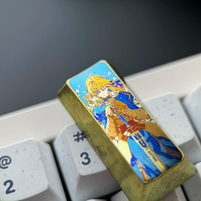 Mechanical keyboard 108% full-size keyboard, PAD keypad number area,+/Enter key, vertical 2U titanium alloy personalized key cap Collection, animation game cultural creative products, mechanical keyboard decorative key cap