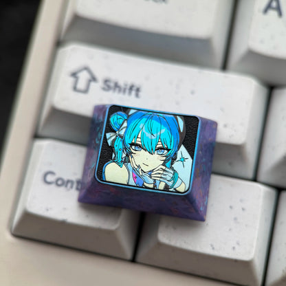 Hoshimachi Suisei Collection Titanium Mechanical Keyboard Keycaps 1.25U Series Customized Titanium Alloy Personalized Decorative Keycaps