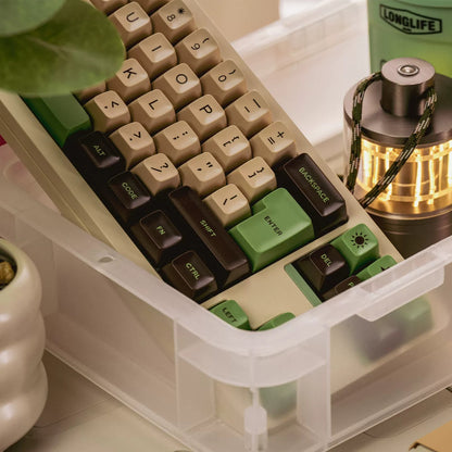 Star Wars, Yoda themed color scheme, ABS two-color injection molding material personalized keycaps, mechanical keyboard replacement keycap set, Daily creative keycap matching, compatible with 61/64/68/75/84/87/104 Key Mechanical Keyboard Keycap Set