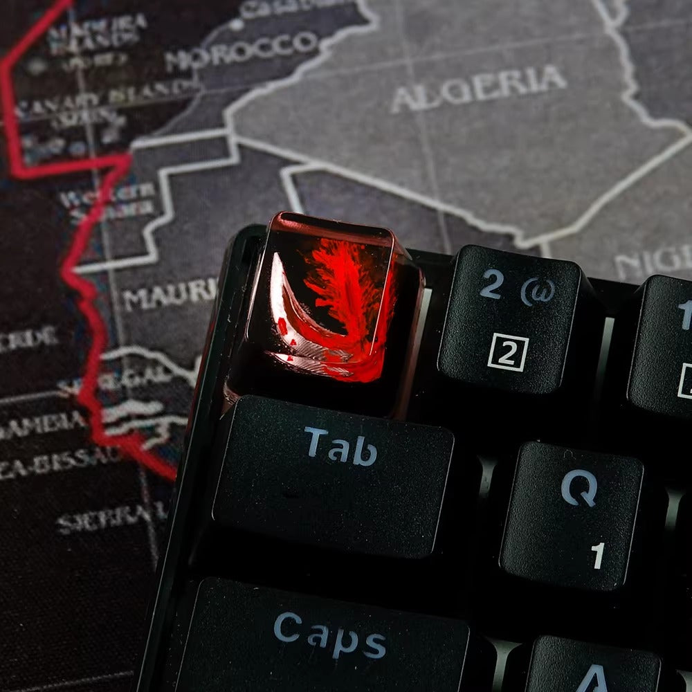 World of Warcraft series, warrior skill themed crystal resin artisankeycaps, game culture creative peripheral resin decorative keycaps