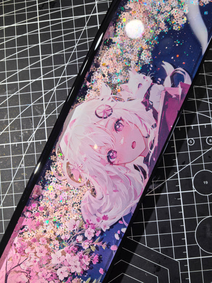 Sakura Tree Under Beautiful Girl Theme, Dynamic Sand Keyboard Palm Rest, Keyboard Peripheral Accessories