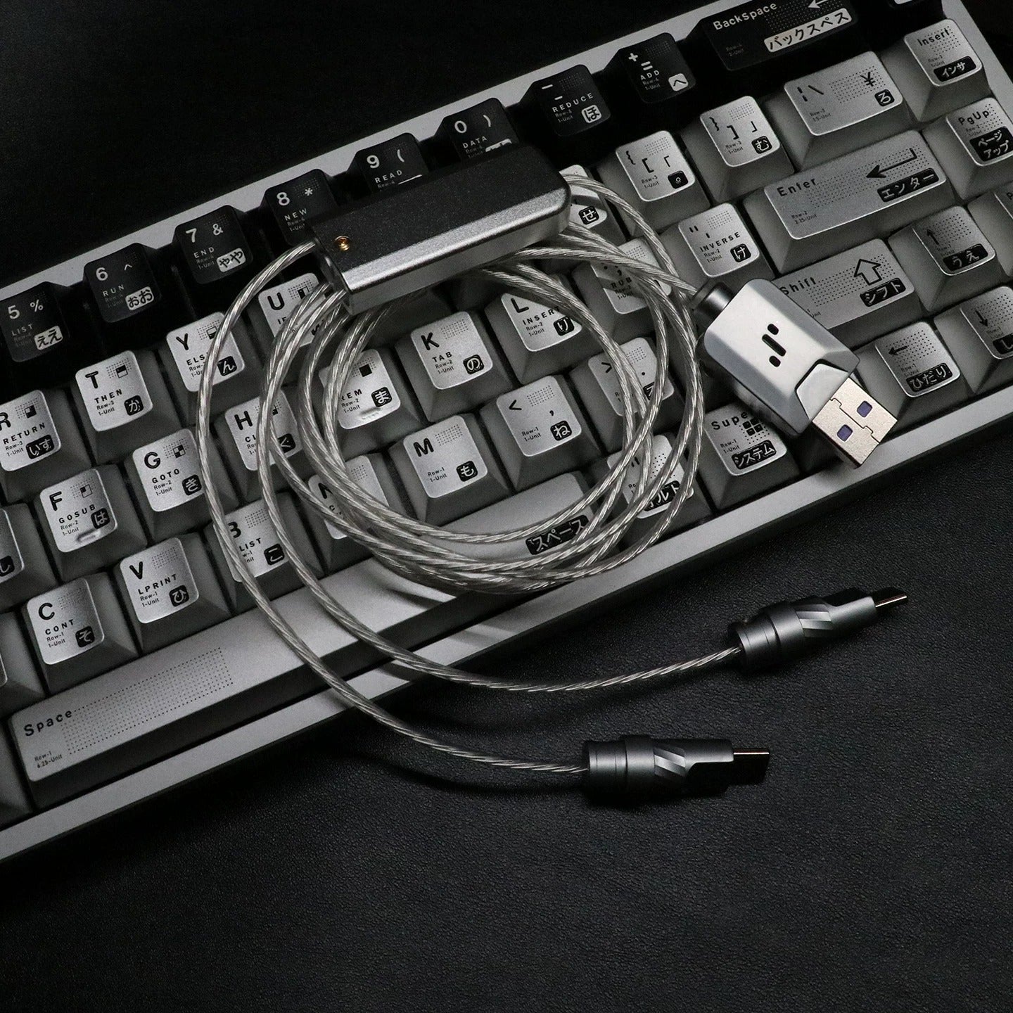 Fine silver flexible wire aviation plug wire, keyboard cable 8K keyboard custom data cable, Handmade data cable for mechanical keyboard, customized keyboard cable