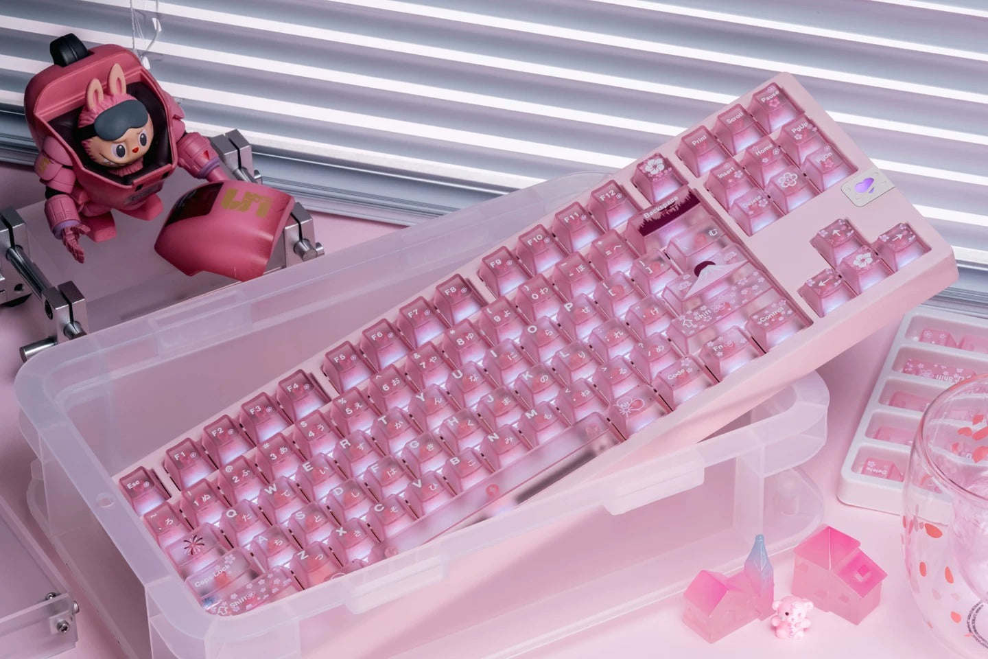 Spring and Jingming Black Theme Theme, Keycap Set PBT/PC Metallic Texture personalized keycap set, , compatible with 61/64/68/75/84/87/104 mechanical keyboard