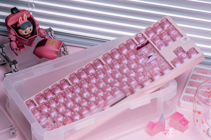Spring and Jingming Black Theme Theme, Keycap Set PBT/PC Metallic Texture personalized keycap set, , compatible with 61/64/68/75/84/87/104 mechanical keyboard