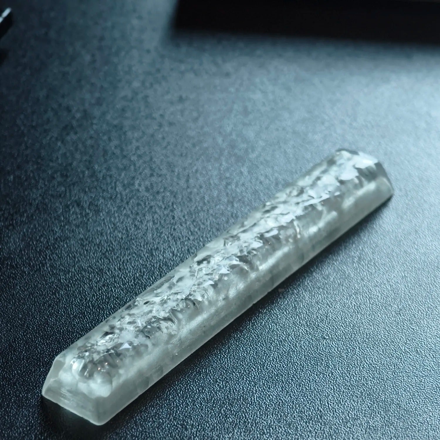 Ice cubes, water ripple design, 6.25U space bar transparent resin personalized keycap, mechanical keyboard element decorative keycap