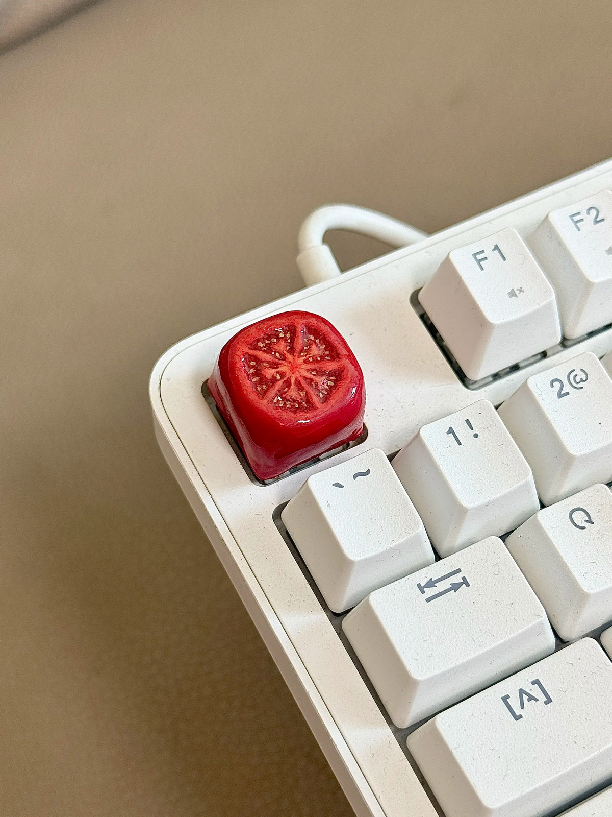 Simulated fruit series keycaps, handmade personalized keycaps made of soft clay material, mechanical keyboard creatively decorated keycaps