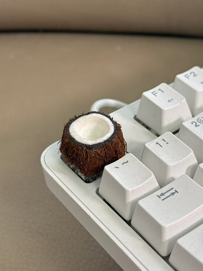 Coconut shaped personalized keycaps, mechanical keyboard fruit creative keycaps, coconut shaped decorative keycaps, keycaps