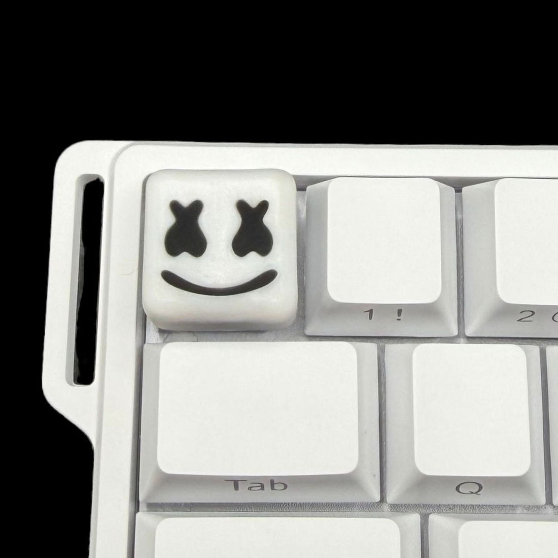 Marshmello marshmallows, personalized keycap customization, handmade creative gift, mechanical keyboard decoration keycaps, trendy cultural creative keycaps