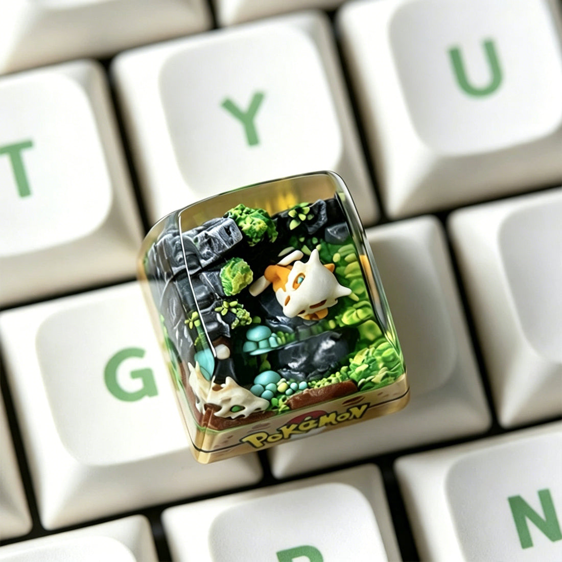 Pok é mon themed crystal dropper personalized keycaps, anime creative culture peripheral mechanical keyboard decorative keycaps