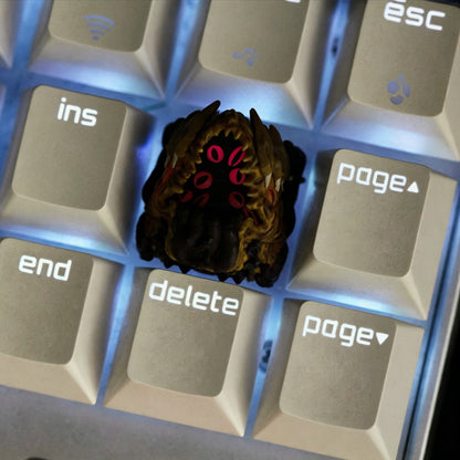Cthulhu style design personalized keycaps, multi-color resin translucent decorative keycaps, mechanical keyboard art keycaps