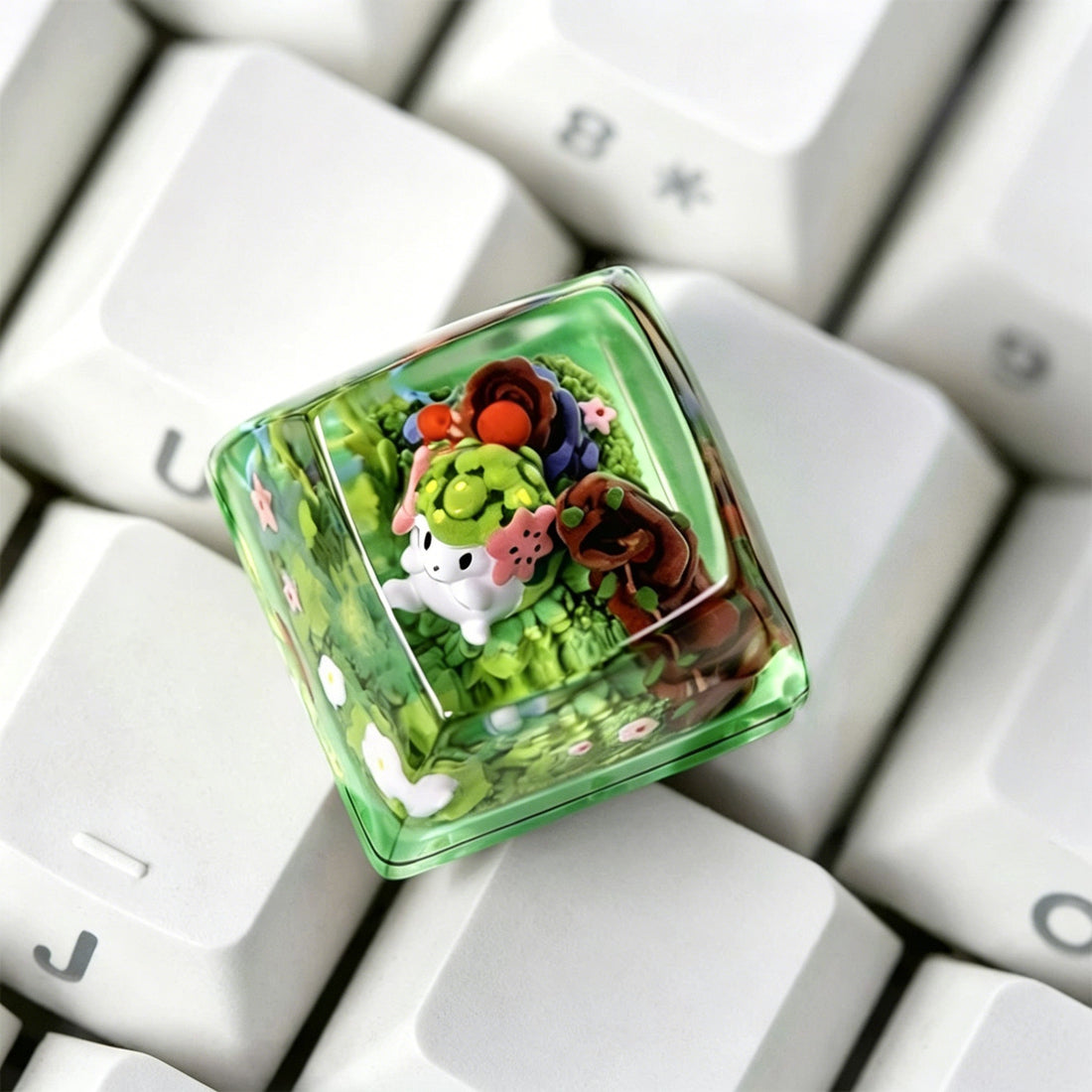 Pok é mon themed crystal dropper personalized keycaps, anime creative culture peripheral mechanical keyboard decorative keycaps
