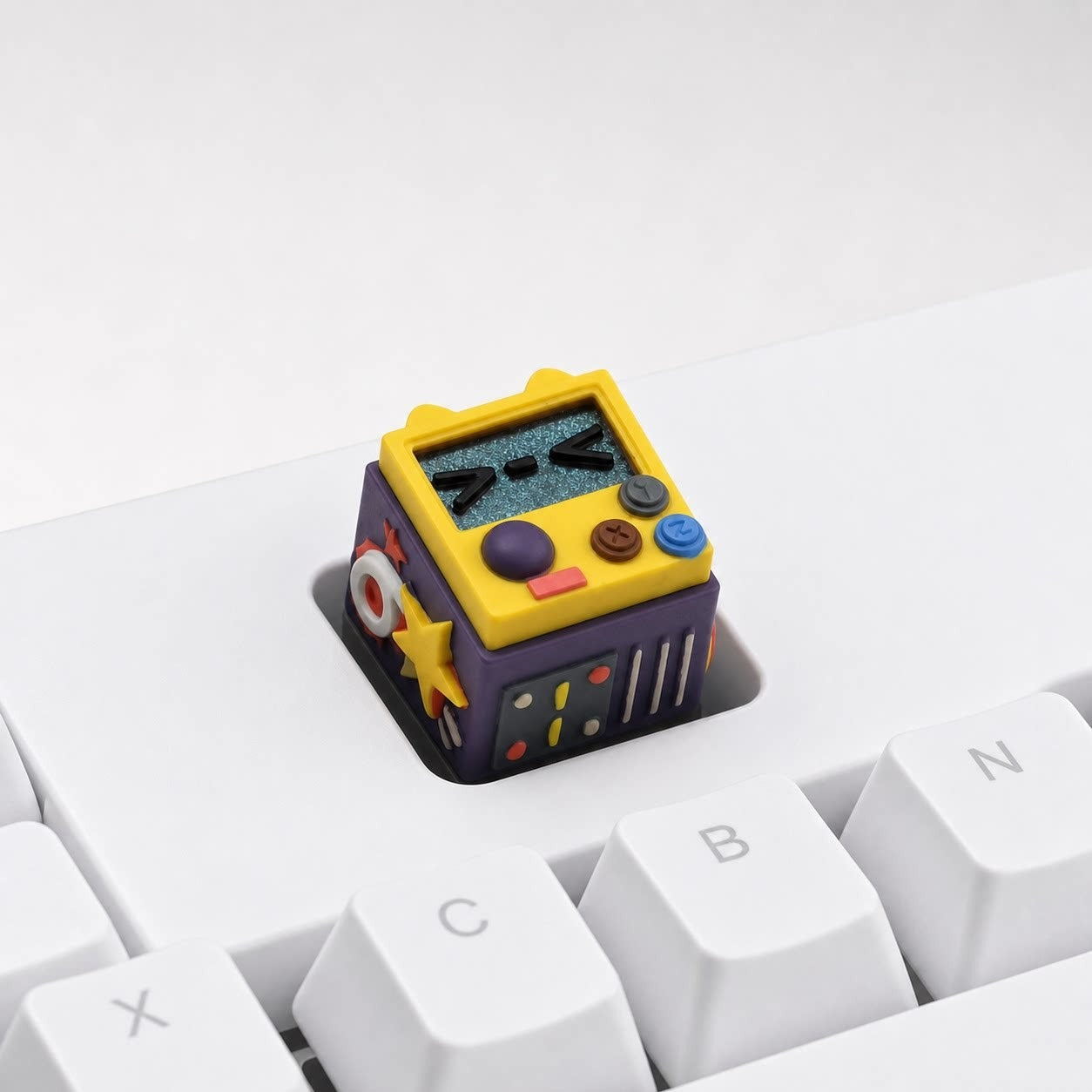 Game console styling keycaps creative mini game console decoration keycaps mechanical keyboards personalized keycaps gaming cat keycaps