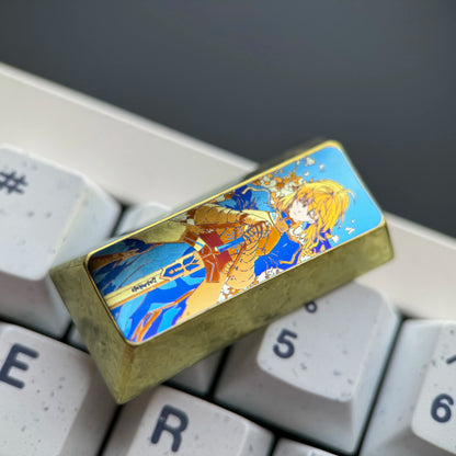 Mechanical keyboard 108% full-size keyboard, PAD keypad number area,+/Enter key, vertical 2U titanium alloy personalized key cap Collection, animation game cultural creative products, mechanical keyboard decorative key cap