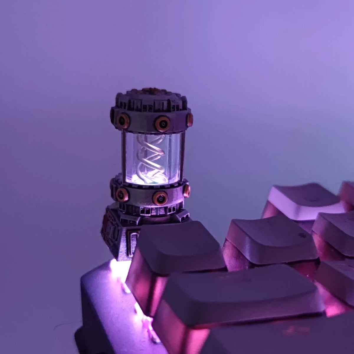 Resident Evil themed resin coated bio gene spiral personalized keycaps, mechanical keyboard decorative keycaps