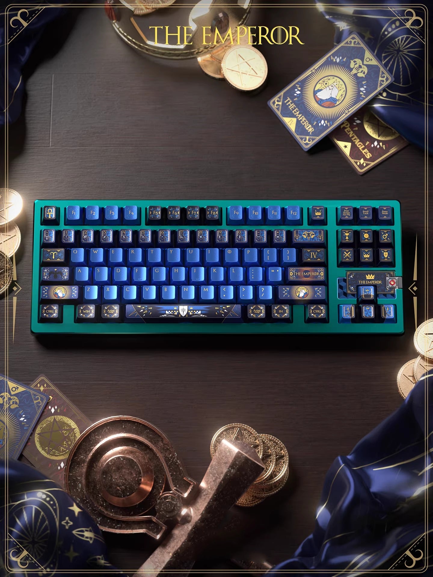 King/Emperor theme, metal paint PBT material personalized keycap set, factory high decorative keycap set