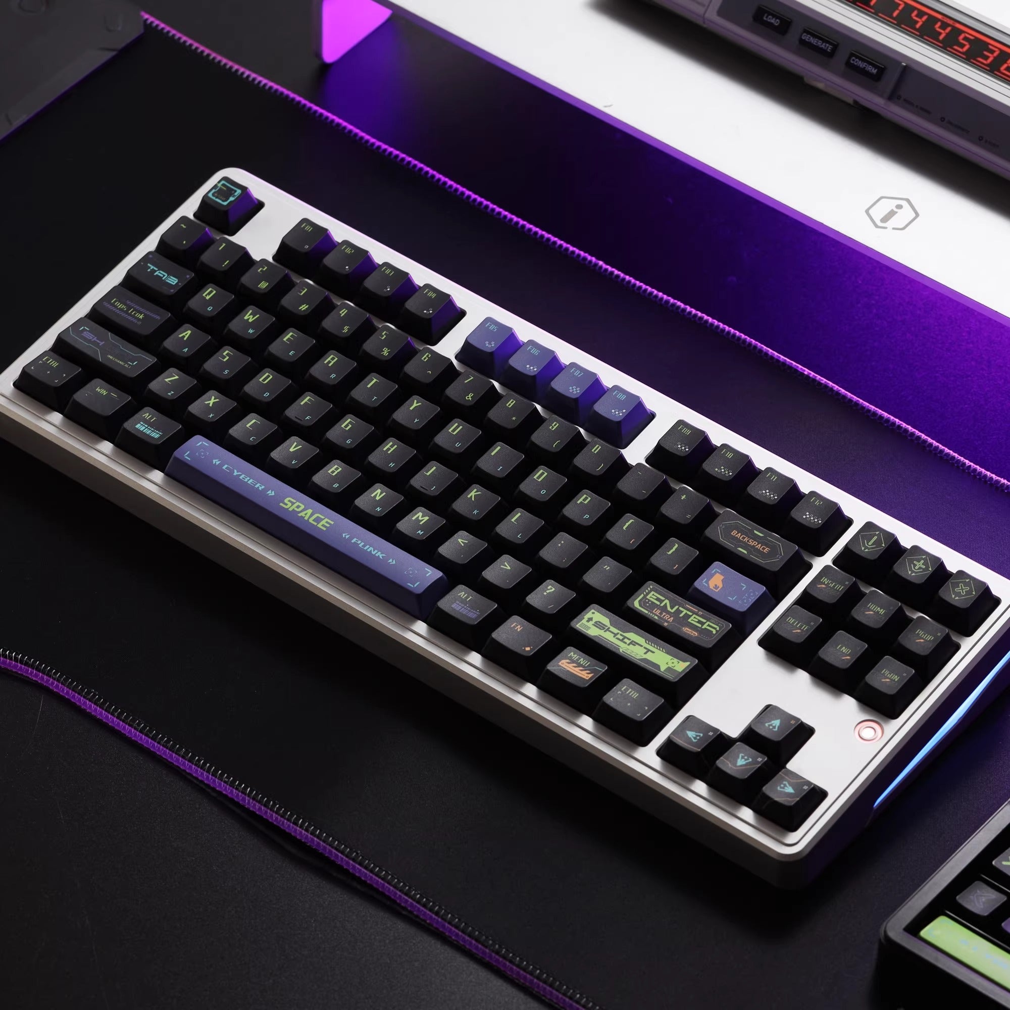 Cyberpunk Pulse Theme -137 Keys - Original High PBT Thermal Sublimation Mechanical Keyboard Custom Decorative Keycap Set