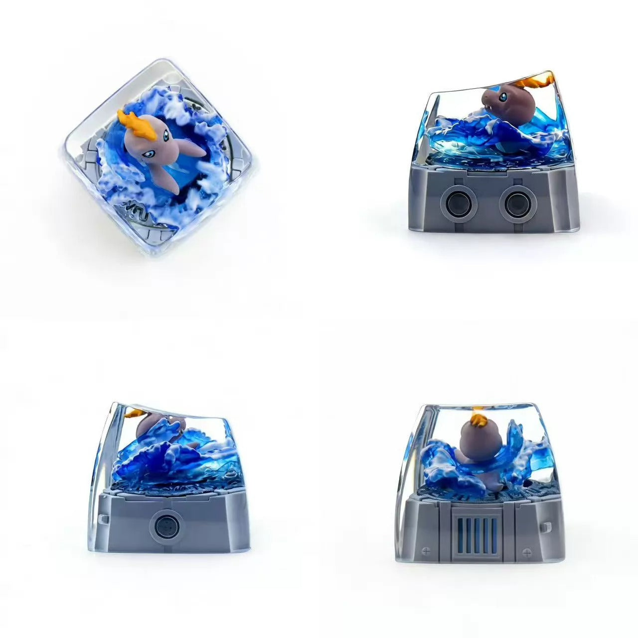 DigimonAdventure， Juvenile individual, non evolved version Crystal drops of glue personalized keycaps, anime art keycaps, keyboard decorative keycaps
