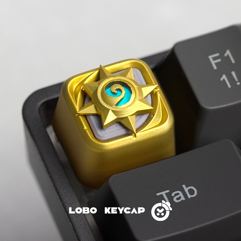 HearthStone logo multi-color resin molded personalized keycaps, mechanical keyboard resin craftsman decorative keycaps