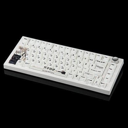 Jujutsu Kaisen themed keycaps, Itadori Yuji/Gojo Satoru PBT material personalized key cap set, animation game culture creative decoration key cap set, compatible with 61/64/68/75/84/87/104 key mechanical keyboard