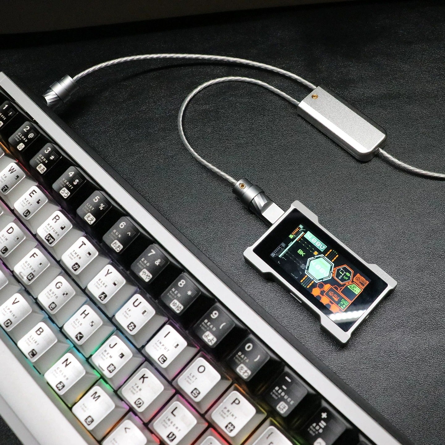 Fine silver flexible wire aviation plug wire, keyboard cable 8K keyboard custom data cable, Handmade data cable for mechanical keyboard, customized keyboard cable
