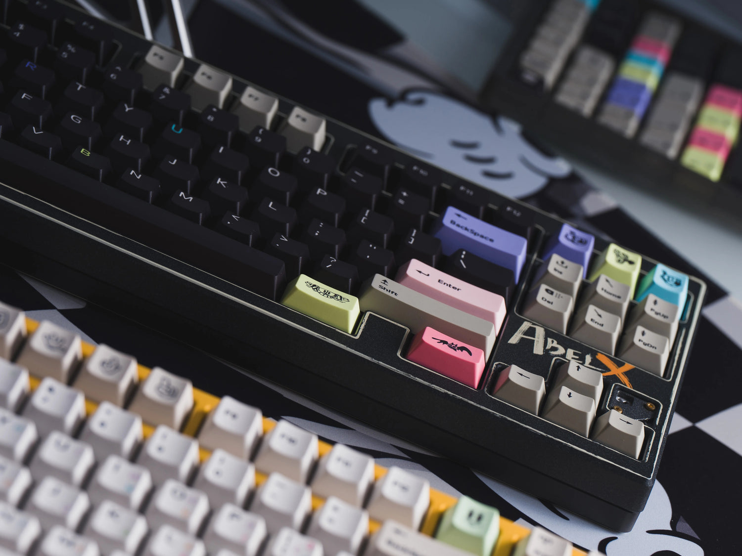 Kill The Rubber themed keycap set, mechanical keycap PBT material material personalized keycap set, compatible with 61/64/68/75/84/87/104 mechanical keyboard replacement keycap