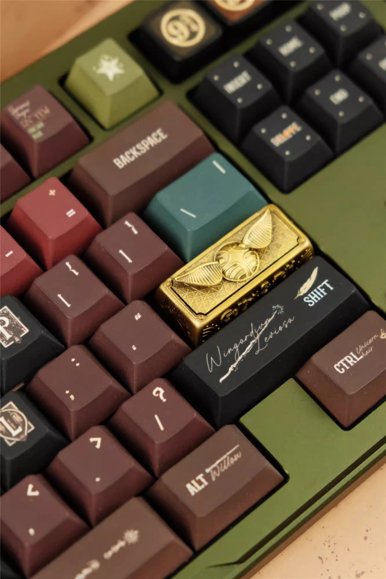 Harry Potter, Golden Snitch, 2.25U Enter key, resin coated personalized keycaps, retro designed personalized keycaps, anime, games, movies, creative mechanical keyboards, decorative keycaps