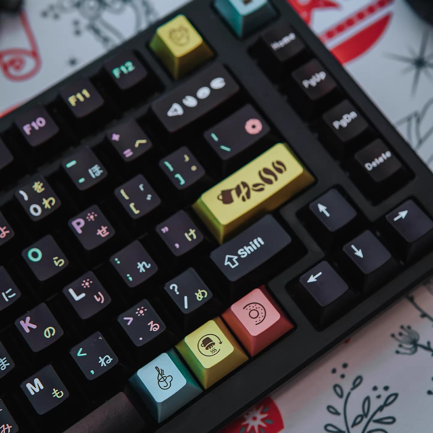 Afternoon Tea Series Keyboard Keycap Set, PBT Material Metallic Paint Texture, Mechanical Keyboard Decorative Keycap Set