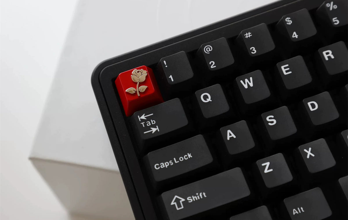 Metal Rose Keycaps, The Bridge of Madison County Metal Personalized Keycaps Original High Zinc Alloy Machine Metal Creative Decorative Keycaps
