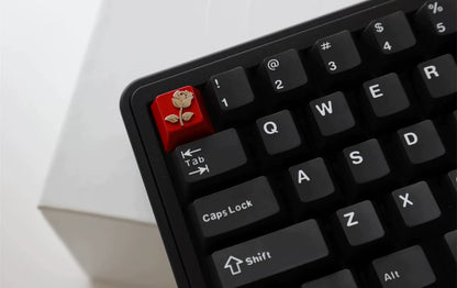 Metal Rose Keycaps, The Bridge of Madison County Metal Personalized Keycaps Original High Zinc Alloy Machine Metal Creative Decorative Keycaps