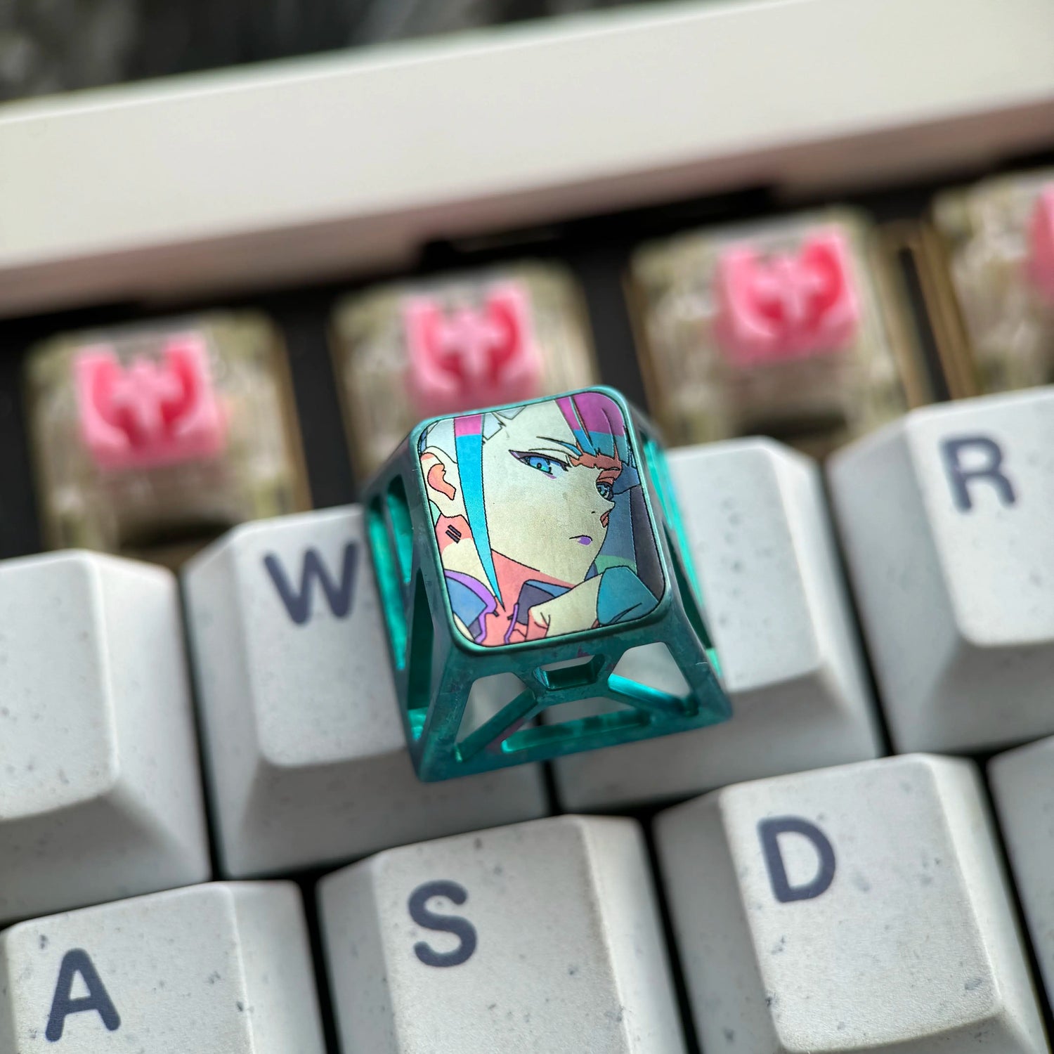 Titanium alloy 1U hollow titanium alloy personalized keycap collection, customizable, anime and game culture creative personalized keycaps. Mechanical keyboard decorative keycaps