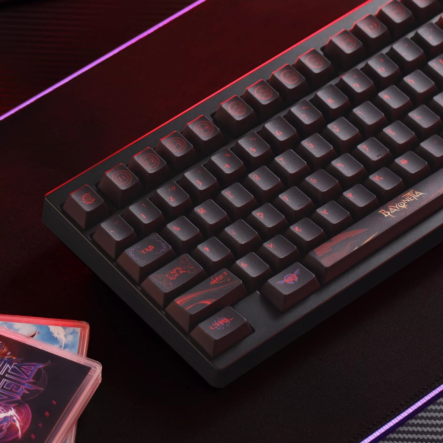 Bayonetta Theme Design, PBT material, sublimation， Personalized keycap set, original factory height mechanical keyboard decorative keycap set